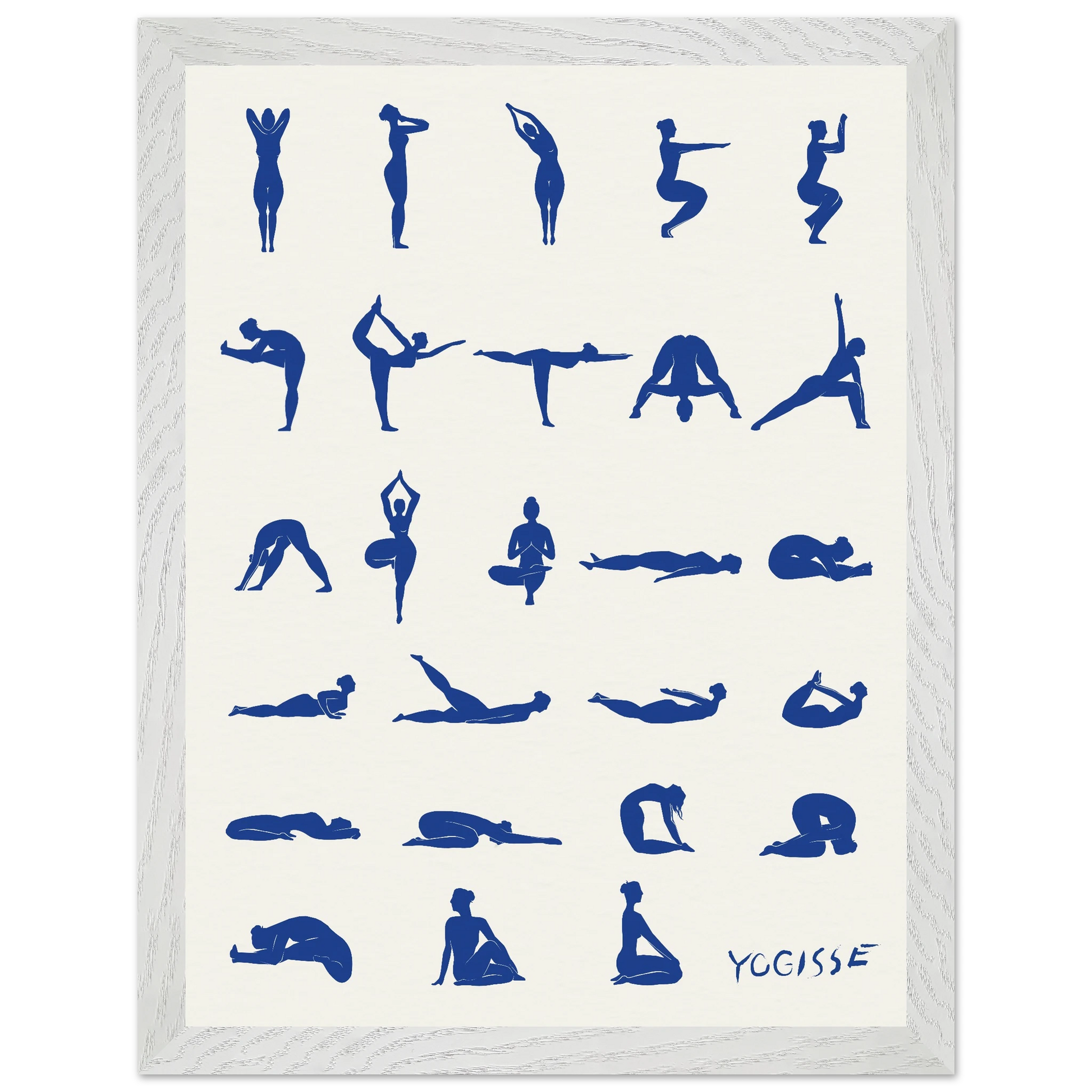 Blue Nude 26 Poses Fine Art Print | Vibrant Giclée Poster